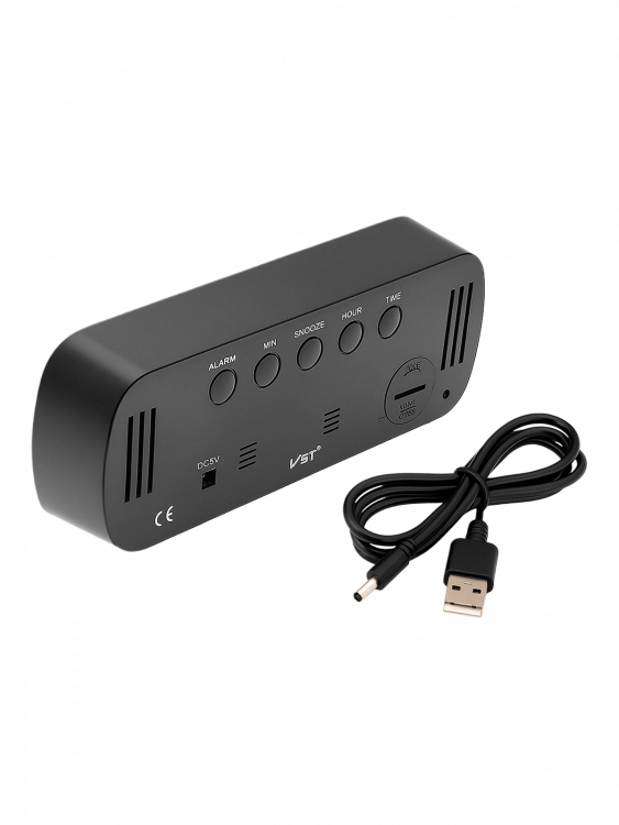 Часы электронные настольные от USB с будильником и термометром VST 895Y-1 Красные